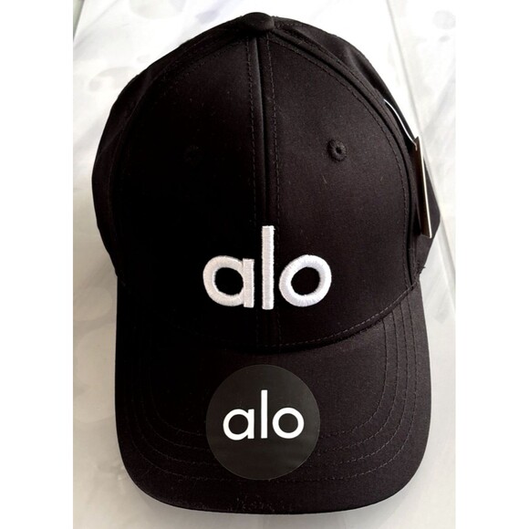 alo Accessories - ALO Yoga Embroidered Off Duty Black White Adjustable Baseball Cap Hat NWT